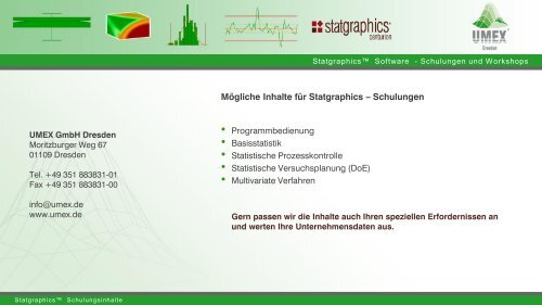 Statistische Versuchsplanung (DoE) - UMEX GmbH Dresden