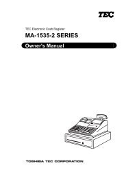 TEC Ma-1535 owners manual - 4S Business Systems Inc.