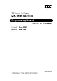 TEC Ma-1595 program manual - 4S Business Systems Inc.