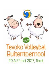 Programmaboekje Tevoko Volleybal Buitentoernooi 2017