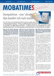 MOBATIMES Spezial Stempeluhren - Bürk Mobatime GmbH