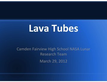 Lava Tubes - Lunar and Planetary Institute