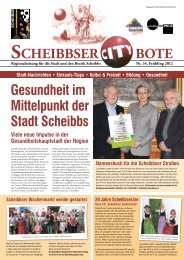 SCHEIBBSER BOTE Gesundheit im Mittelpunkt der Stadt Scheibbs