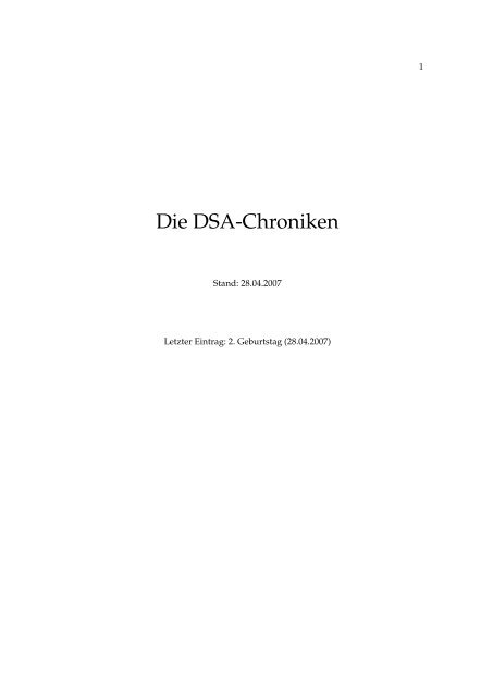 Die DSA-Chroniken