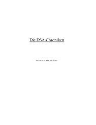 Kapitel I Die alte Gruppe - Die DSA-Chroniken