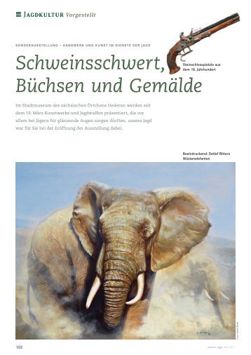 Schweinsschwert, Büchsen und Gemälde - Detlef Ritter