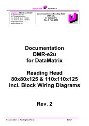 Documentation DMR-e2u for DataMatrix Reading Head 80x80x125 ...