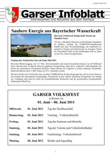 Garser Infoblatt 05-2011 - Gars a. Inn