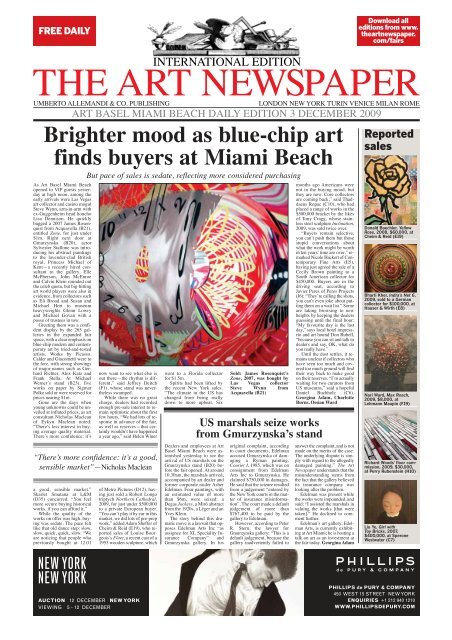Brighter mood as blue-chip art finds buyers at Miami Beach