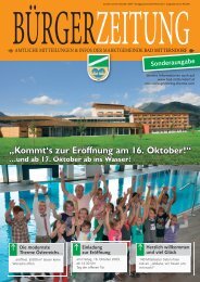 Kommt's zur Eröffnung am 16. Oktober! - GEMEINDE - Bad Mitterndorf