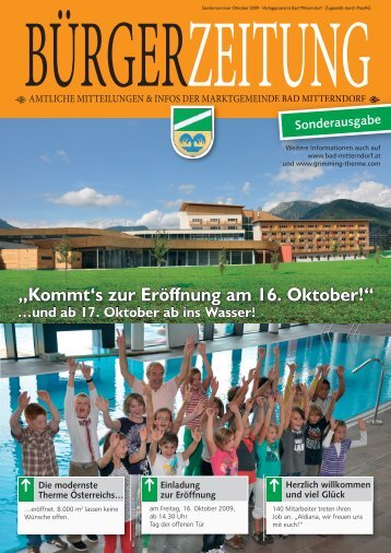 Kommt's zur Eröffnung am 16. Oktober! - GEMEINDE - Bad Mitterndorf