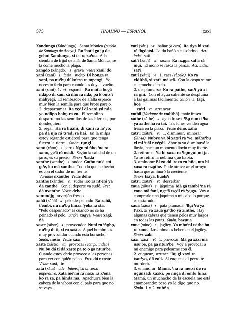 Diccionario del hñähñu (otomí): Valley del ... - SIL International