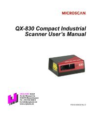 QX-830 Compact Industrial Scanner User's Manual - Unglaube ...