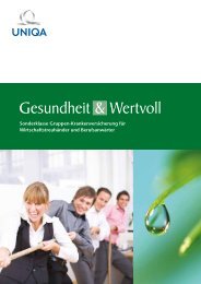 Folder Gesundheit & Wertvoll Gruppenkranken ... - Uniqa