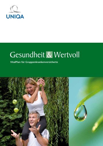 Folder Gesundheit & Wertvoll VitalPlan für Gruppen - Uniqa