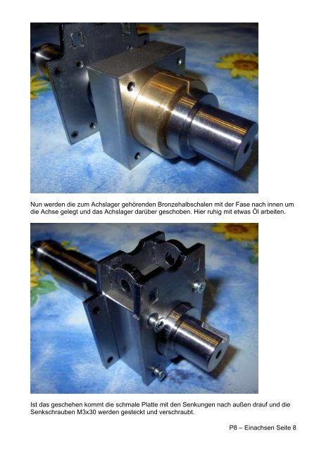 Bauanleitung P8 Einachsen - Christoph Mittermeier