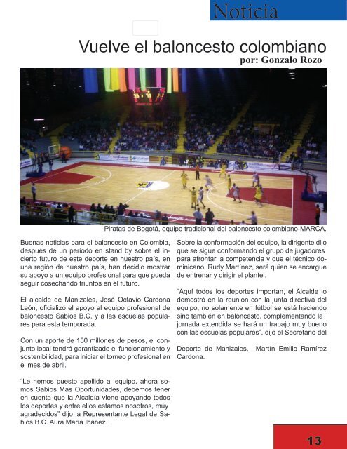 Revista de deportes Coliseum