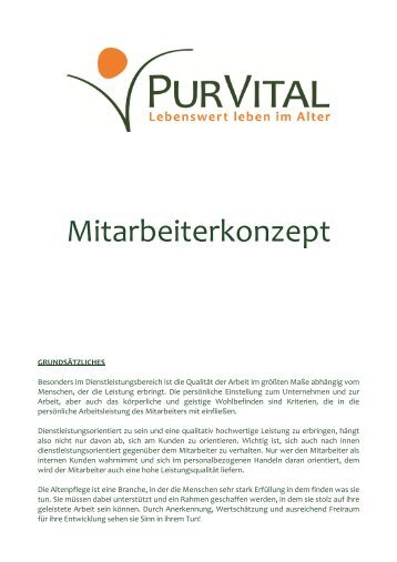 Mitarbeiterkonzept farbig - Arbeiten in der Altenpflege