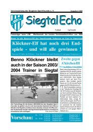 Siegtal - News +++ Siegtal - News +++ Siegtal