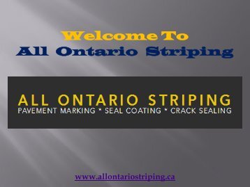 Pavement Marking in Ontario| All Ontario Striping 