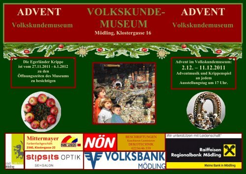 ADVENT VOLKSKUNDE- ADVENT MUSEUM - Mödling