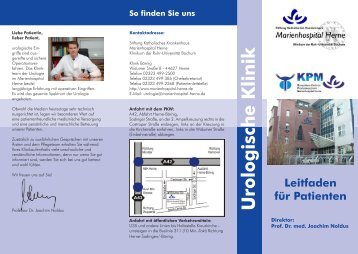 Urologische Klinik - dbs-lin.rub.de - Ruhr-Universität Bochum