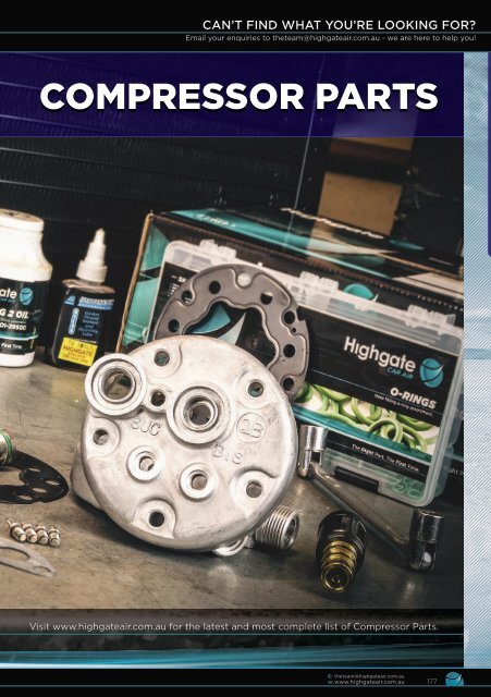Highgate Product Catalogue Edition 12 - Compressor Parts