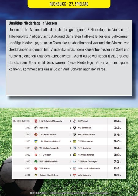 Sport Club Aktuell - Ausgabe 42 - 23.04.2017