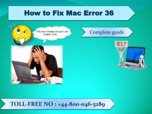 How to Fix Mac Error 36 |Apple Technical support Number