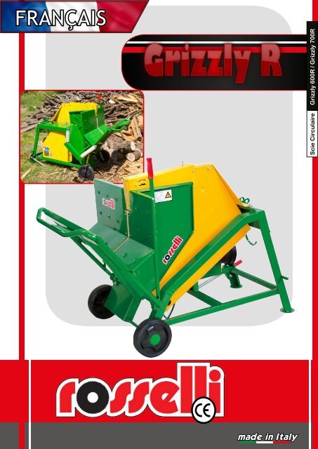 Scie circulaire PTO Grizzly 600 R / Grizzly 700 R - Rosselli Snc