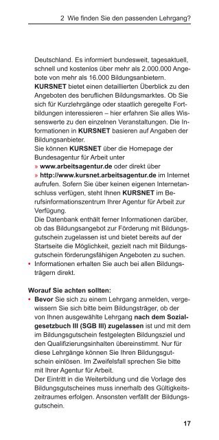 Infoheft Agentur für Arbeit_2017