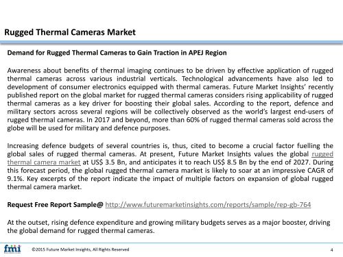 Rugged Thermal Cameras Market to Grow at a CAGR of 9.1% by 2027