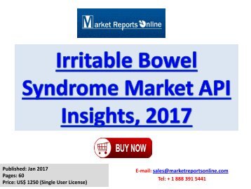 Irritable Bowel Syndrome Outlook 2017 Industry Growth Analysis