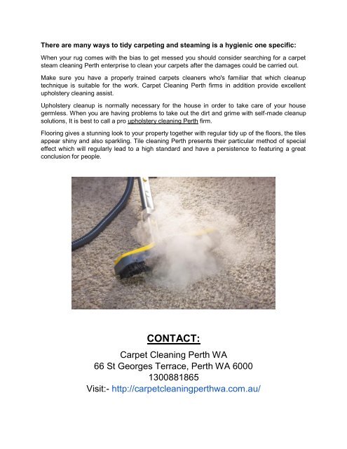 Carpet Cleaning Perth