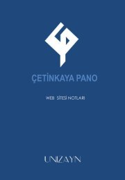 Cetinkaya Pano Web Çalışmaları