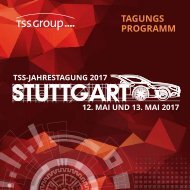 TSS GROUP-JAHRESTAGUNG 2017 | PROGRAMM