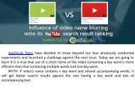 Influence of video name blurring onto its YouTube search result ranking - SeeZisLab