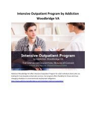 Intensive Outpatient Program by Addiction Woodbridge VA