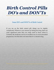 Birth Control Pills DO’s and DON’Ts