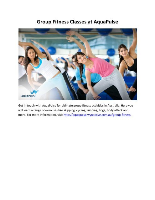 Group Fitness Classes at AquaPulse