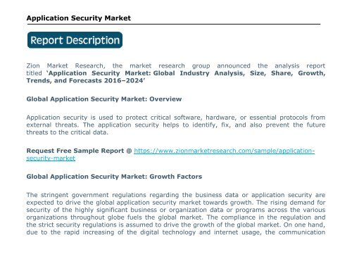 Global Application Security Market, 2016–2024