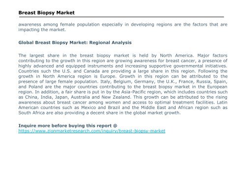 Global Breast Biopsy Market , 2016–2024