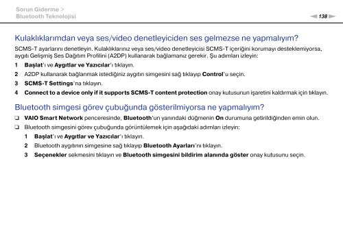 Sony VGN-NW2ZRF - VGN-NW2ZRF Mode d'emploi Turc