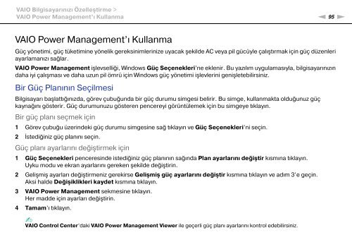 Sony VGN-NW2ZRF - VGN-NW2ZRF Mode d'emploi Turc