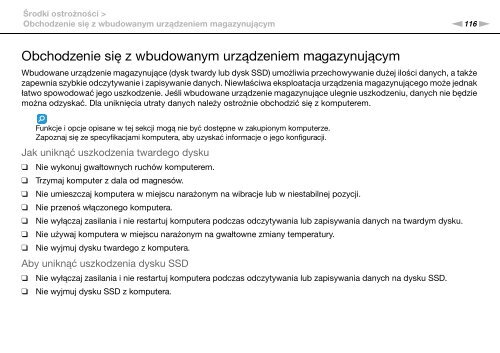 Sony VGN-NW2ZRF - VGN-NW2ZRF Mode d'emploi Polonais