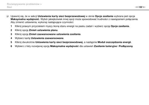 Sony VGN-NW2ZRF - VGN-NW2ZRF Mode d'emploi Polonais