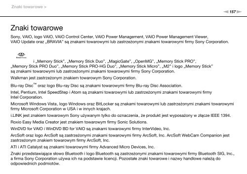 Sony VGN-NW2ZRF - VGN-NW2ZRF Mode d'emploi Polonais