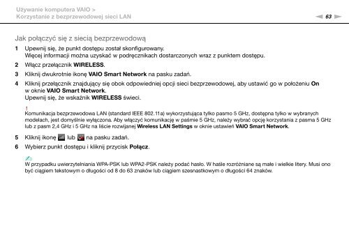 Sony VGN-NW2ZRF - VGN-NW2ZRF Mode d'emploi Polonais