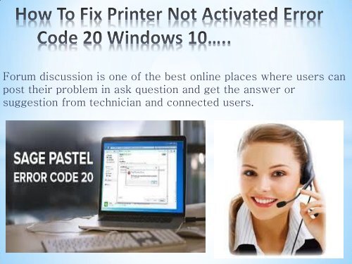 How To Fix Printer Not Activated Error Code 20 in Windows 10? | HP Technical Support Number 