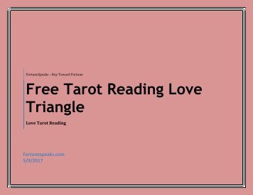 Free Tarot Reading Love Triangle